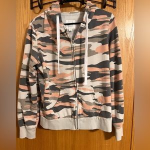 Pink Camo zip up hoodie